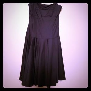 Black full skirt dress. Ralph Lauren